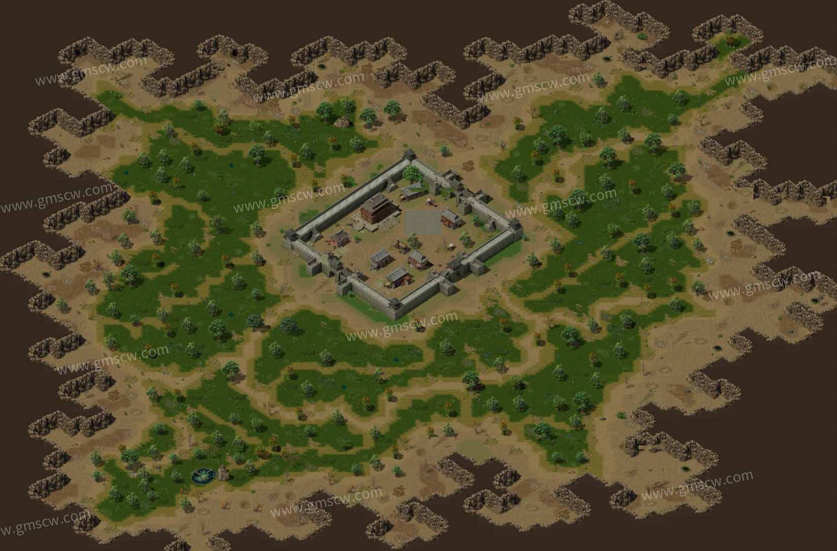 南疆沙城地图素材