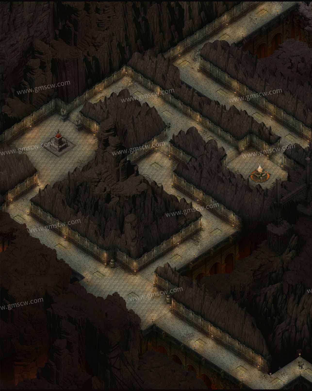 地牢山脉地图素材