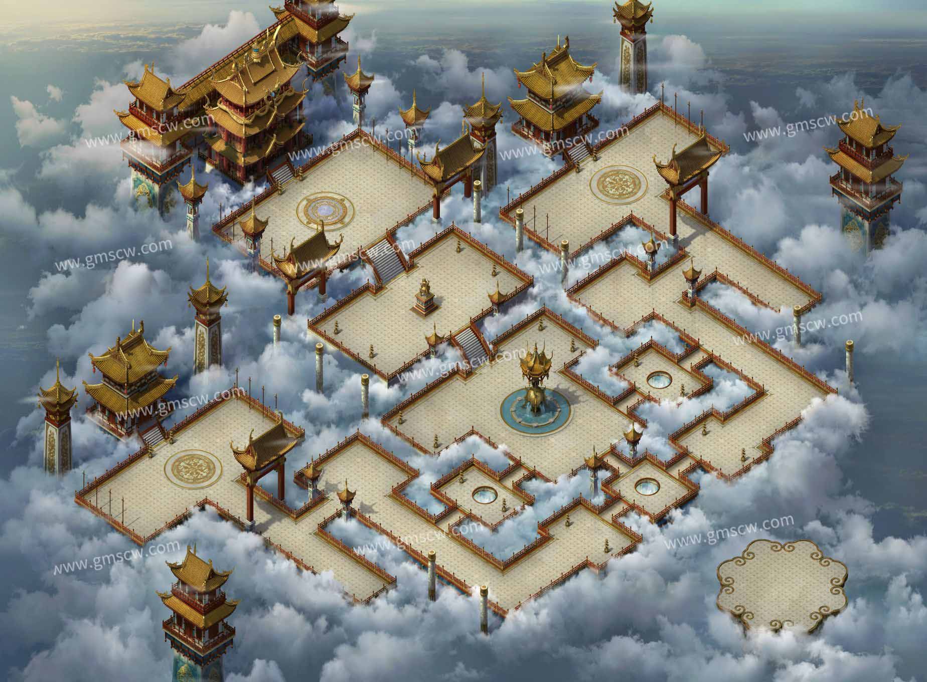 仙境大殿地图素材