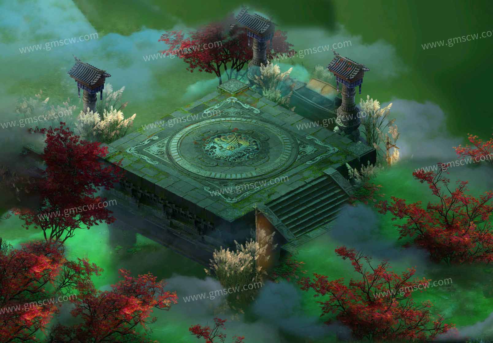 原始神坛传奇地砖地图素材