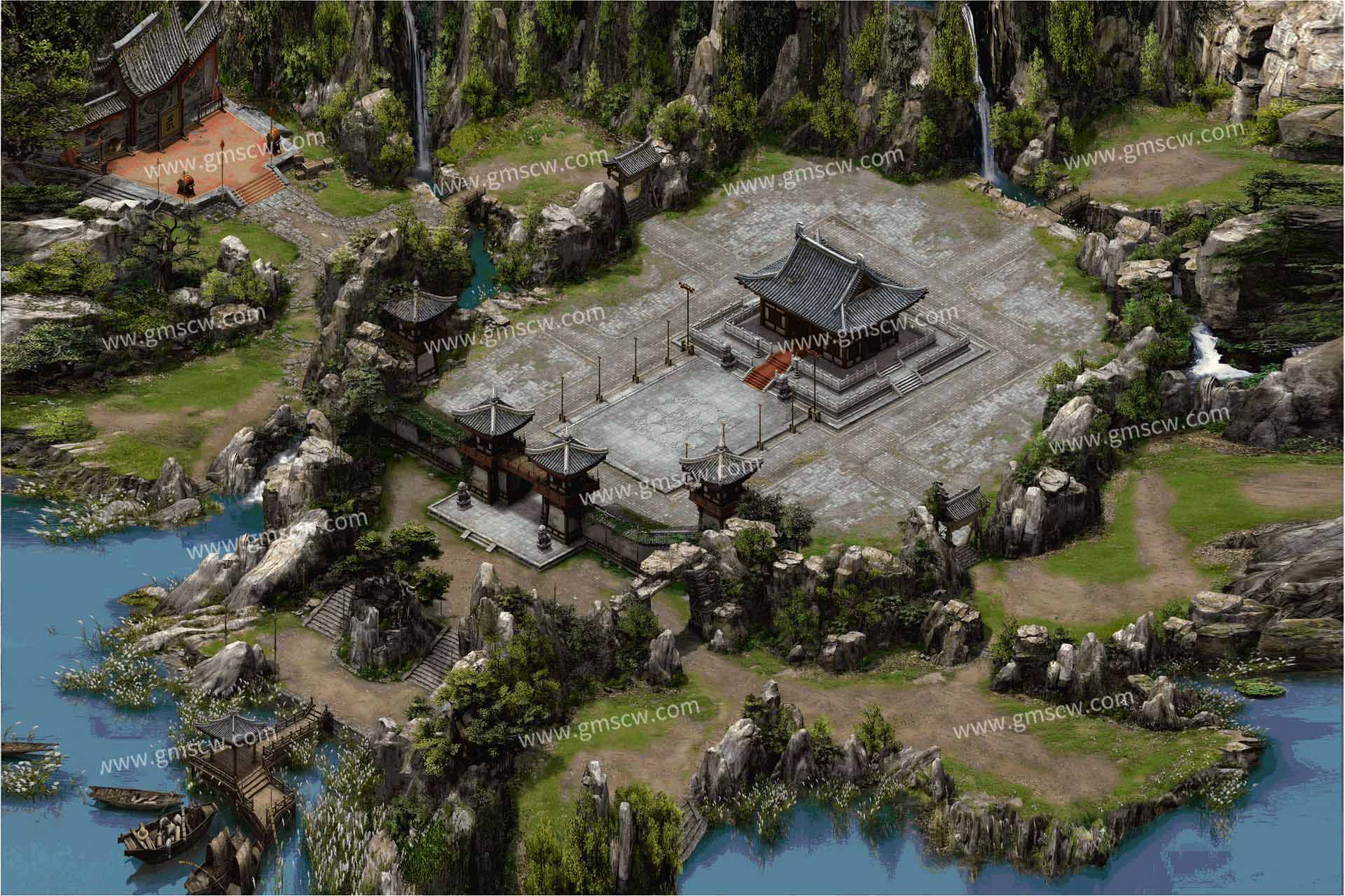 峡谷神宫地图素材