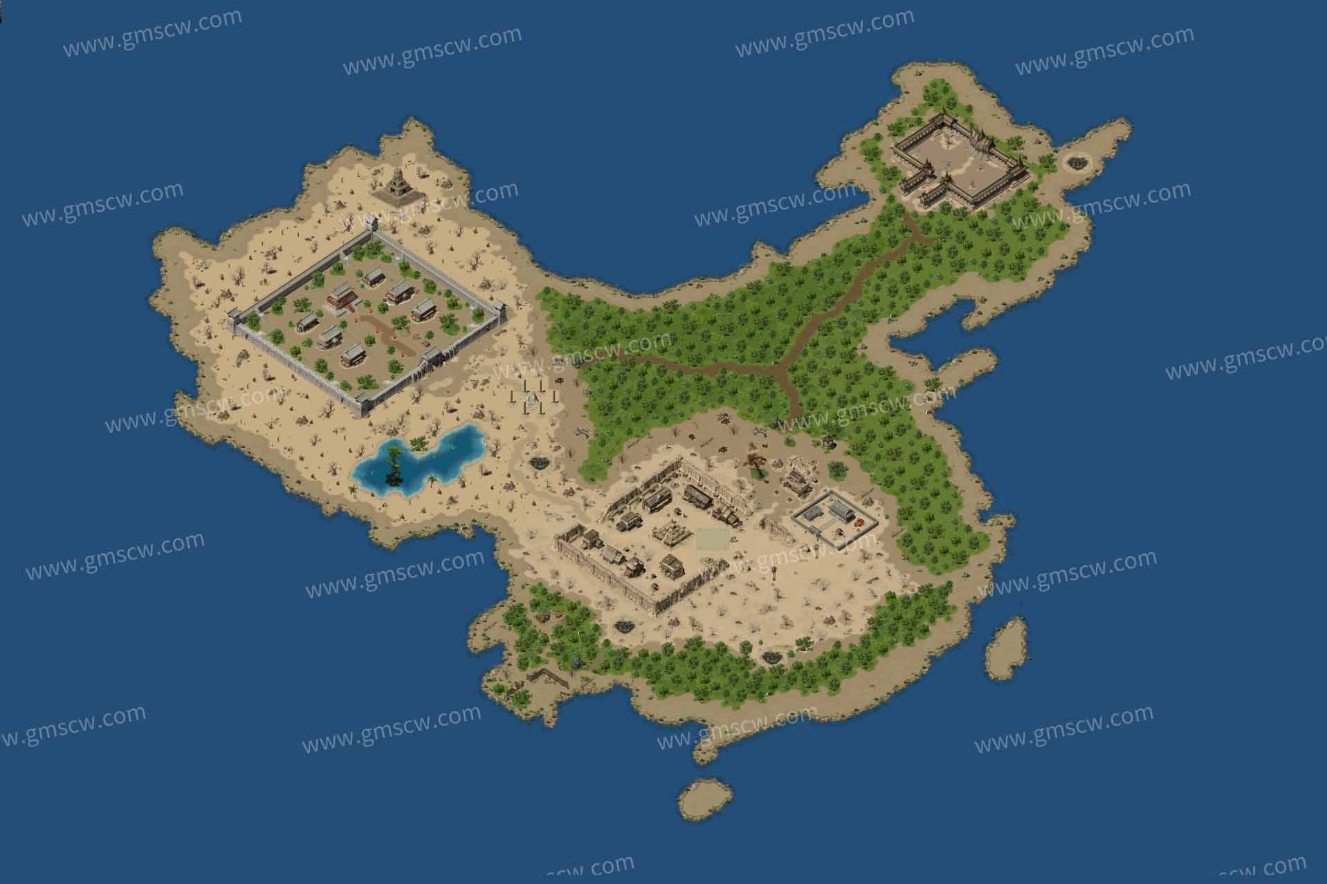 龙门古城盟重传奇地图素材