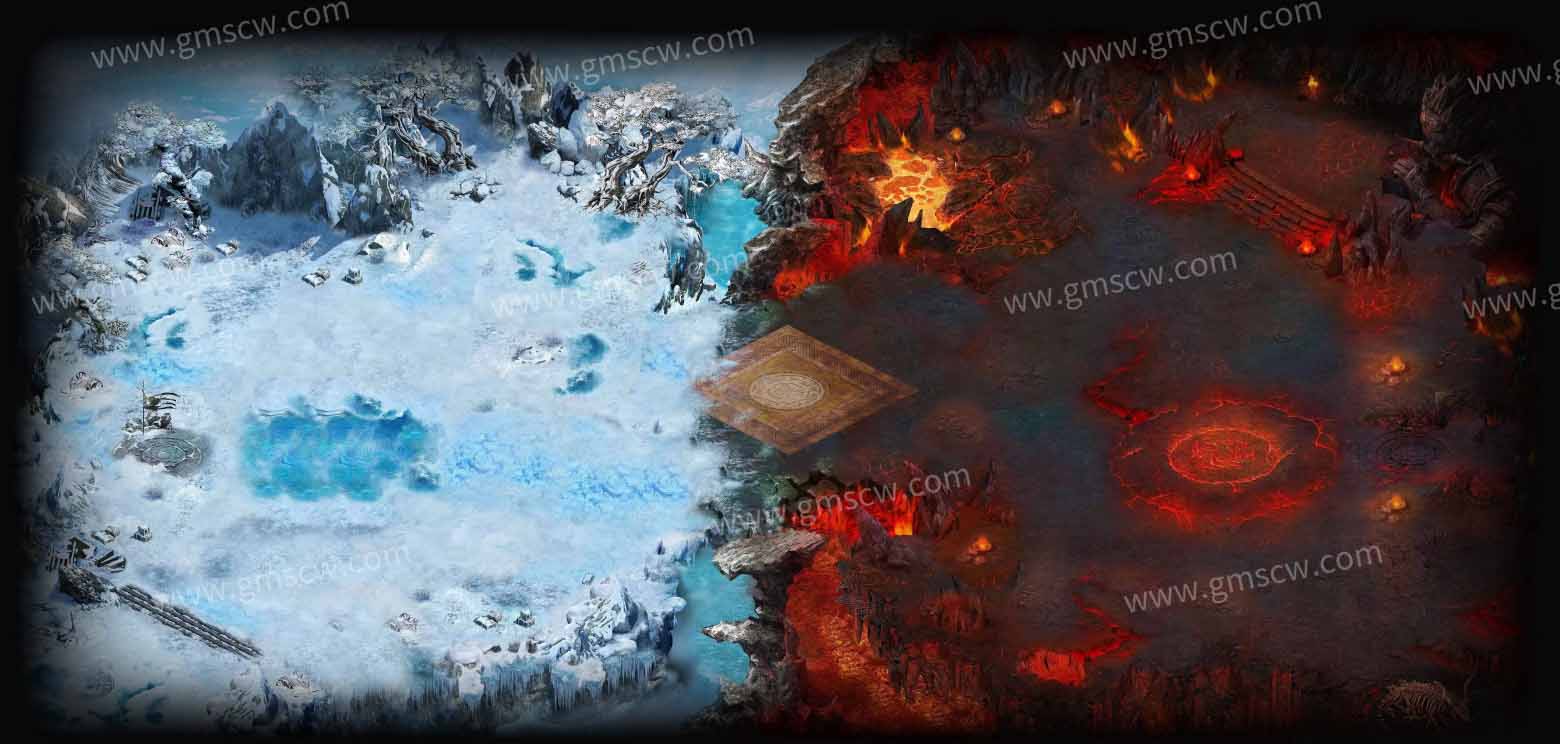 荒原两重天地图素材