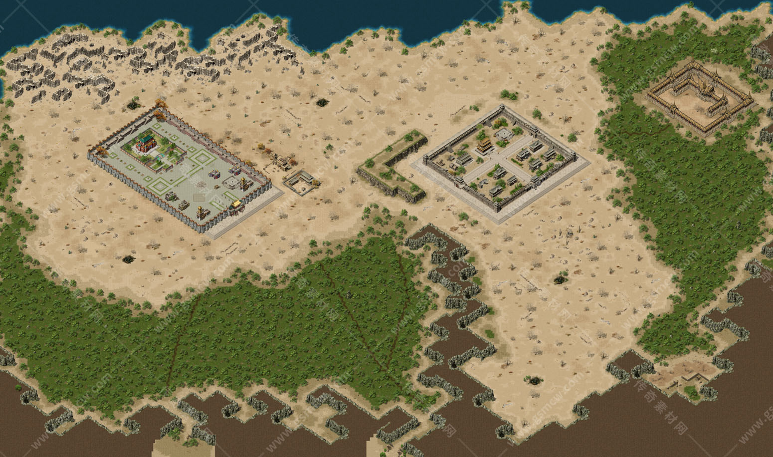 大漠土城传奇盟重地图主城素材