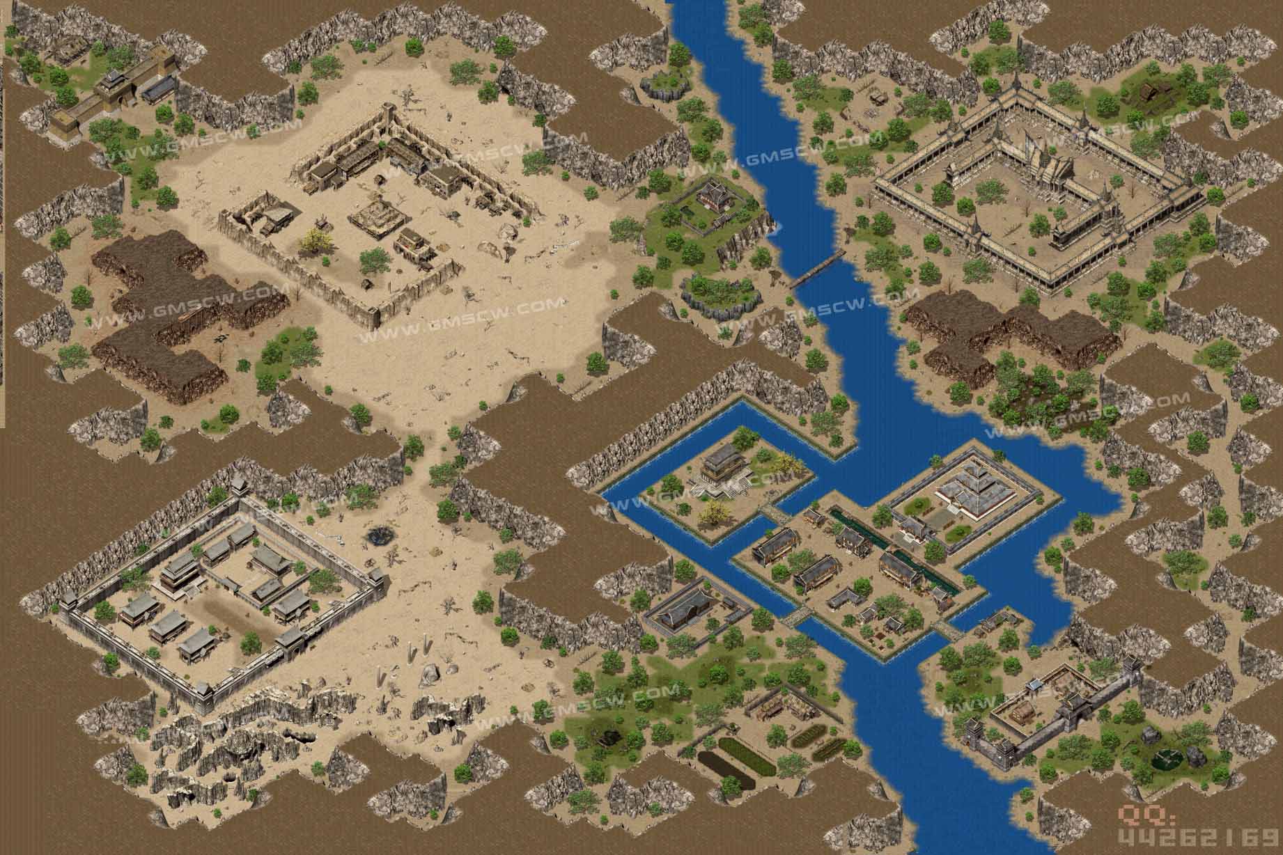 传奇古城盟重地图带皇宫沙巴克